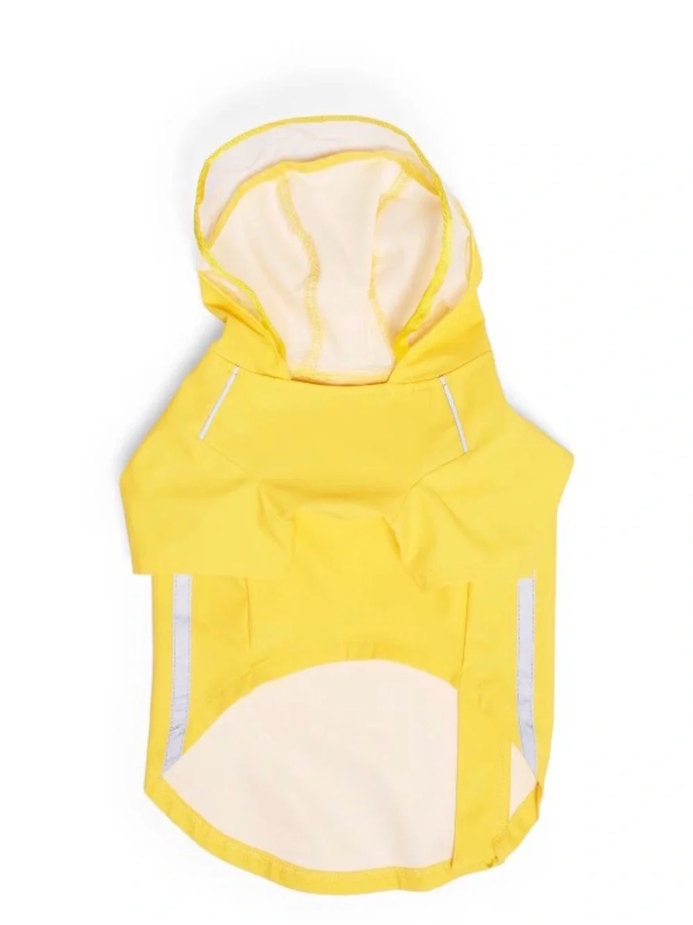 Youly Yellow Dog Raincoat with Reflective Trim - Waterproof Pet Jacket